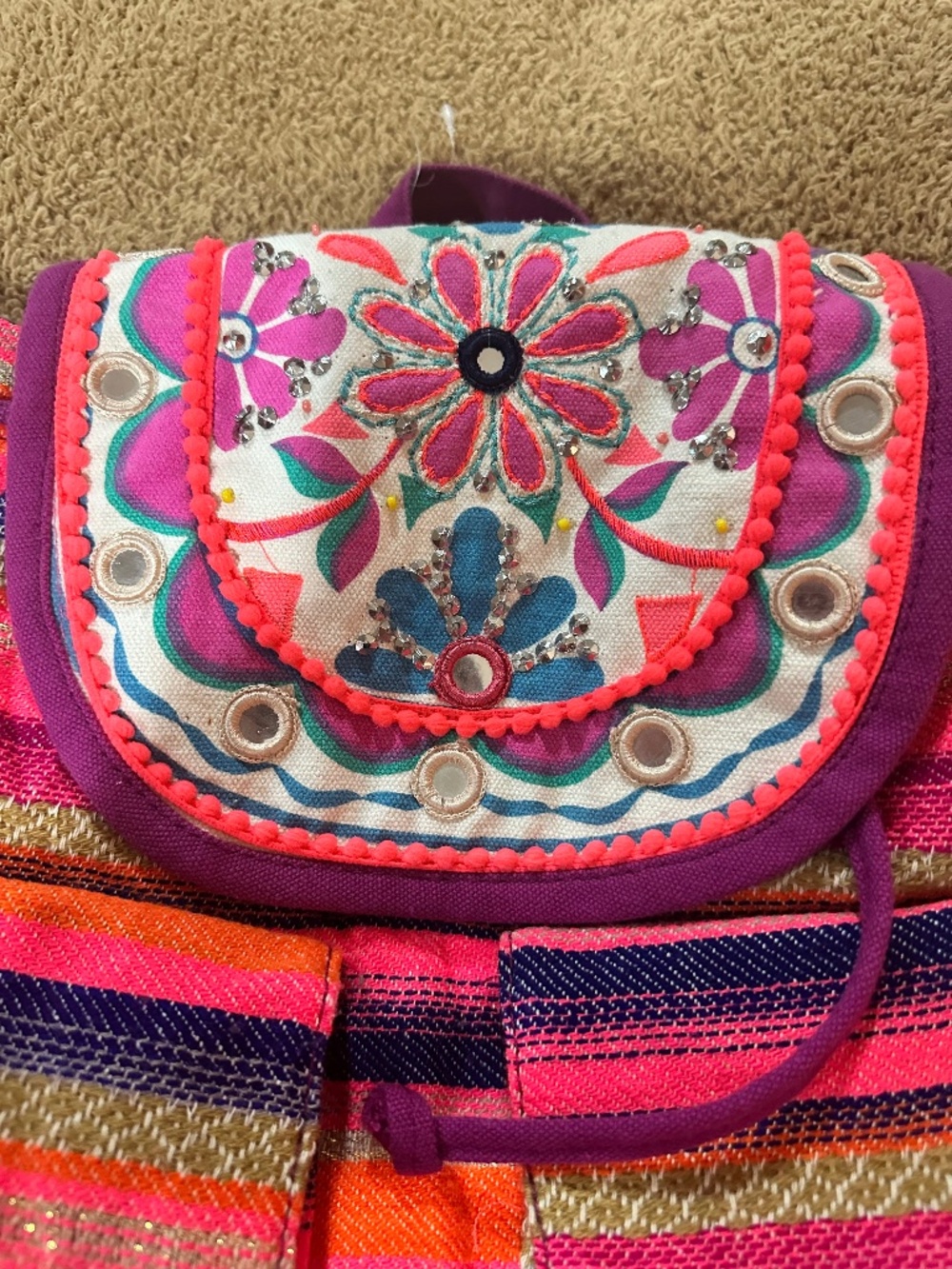 Beautiful embroidered Backpack